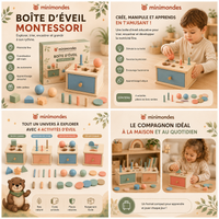 Boîte de Tri Montessori en Bois