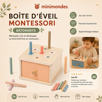Boîte de Tri Montessori en Bois