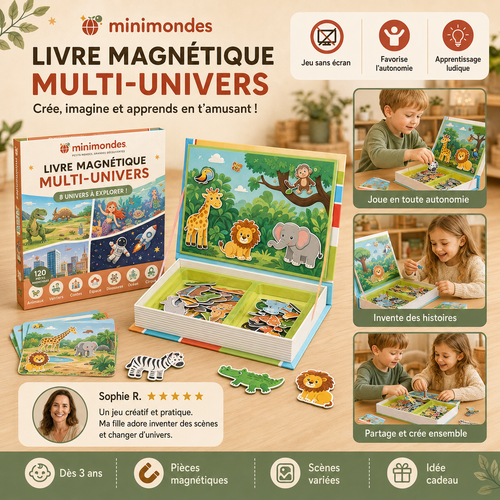 Livre-Puzzle Magnétique Créatif