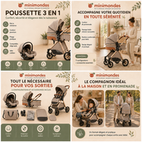 Poussette 3-en-1 Compacte