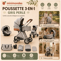 Poussette 3-en-1 Compacte