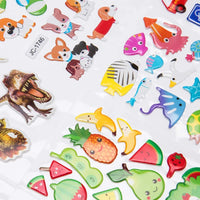 Autocollants 3D Gonflés — feuilles à thèmes (animaux, dinos, véhicules…), dès 3 ans