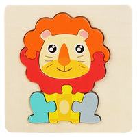 Puzzle 3D en Bois — animaux & véhicules à encastrer, dès 2 ans