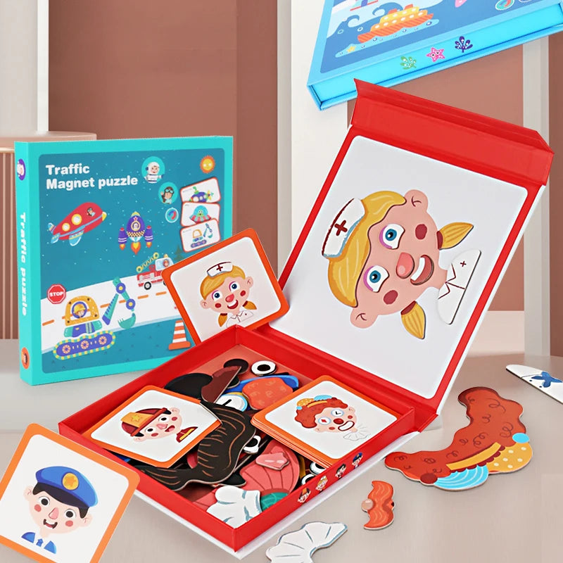 Livre-Puzzle Magnétique Créatif