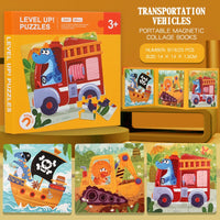 Livre-Puzzle Magnétique « Animaux » — jeu silencieux dès 3 ans