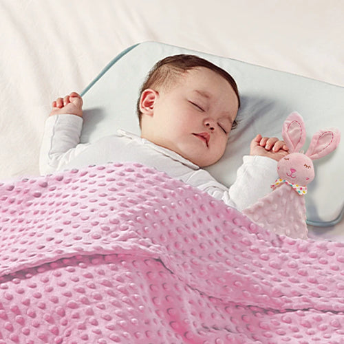 Couverture Minky Personnalisée & Doudou Lapin — cadeau de naissance