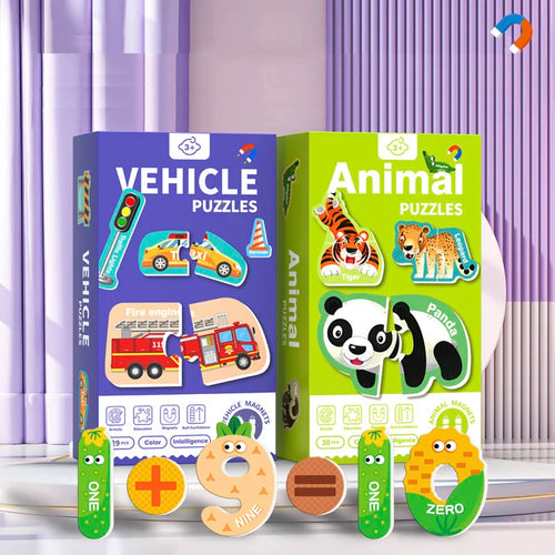 Puzzle Magnétique Lettres & Chiffres — apprendre en manipulant