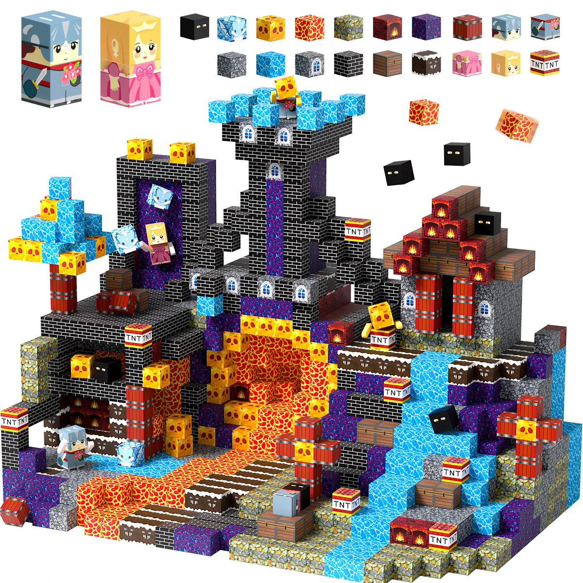Blocs Magnétiques 150 Pièces — château & aventure à bâtir, dès 6 ans