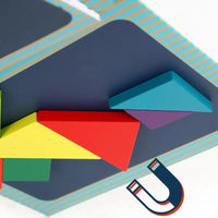 Tangram Magnétique en Bois — logique & créativité, format nomade
