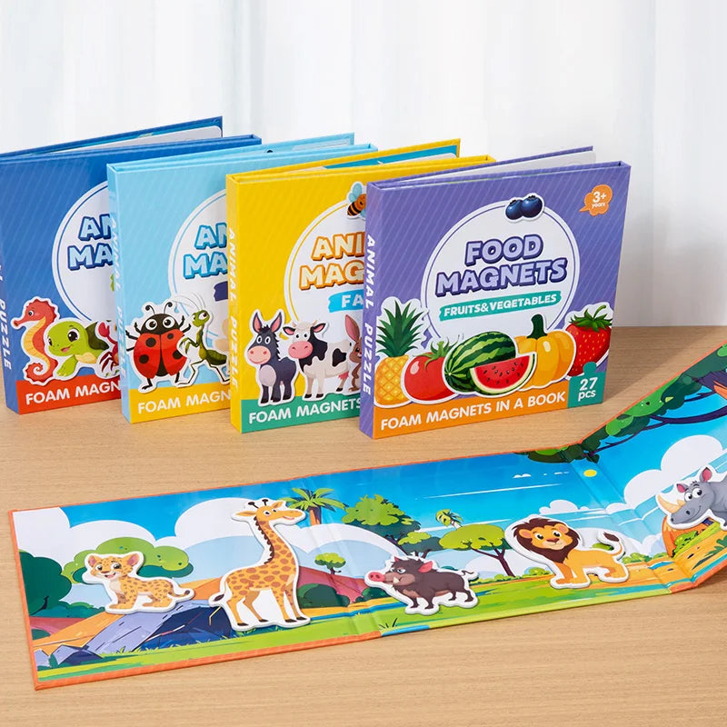 Livre-Puzzle Magnétique Cognitif — motricité fine dès 3 ans