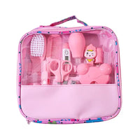 Kit de Soins Bébé 13 Pièces — coupe-ongles, thermomètre, brosse & trousse