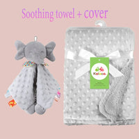 Couverture Minky Personnalisée & Doudou Lapin — cadeau de naissance