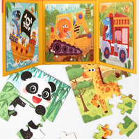 Livre-Puzzle Magnétique « Animaux » — jeu silencieux dès 3 ans