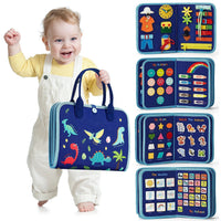 Planche d'Activités Montessori 9-en-1 — cartable feutre nomade, dès 3 ans