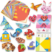 Kit Origami 60 Projets — livret 4 niveaux & tuto vidéo, dès 4 ans