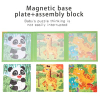 Livre-Puzzle Magnétique « Animaux » — jeu silencieux dès 3 ans