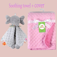 Couverture Minky Personnalisée & Doudou Lapin — cadeau de naissance