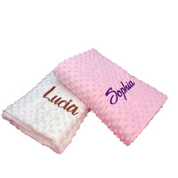 Couverture Minky Personnalisée & Doudou Lapin — cadeau de naissance