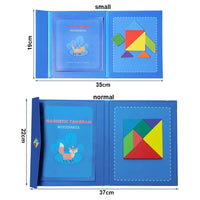 Tangram Magnétique en Bois — logique & créativité, format nomade