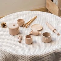 Dinette Sensorielle en Bois Montessori — jeu d'imitation & transvasement, dès 3 ans