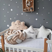 Tour de Lit Tressé 200 cm — protection douce pour le lit de bébé